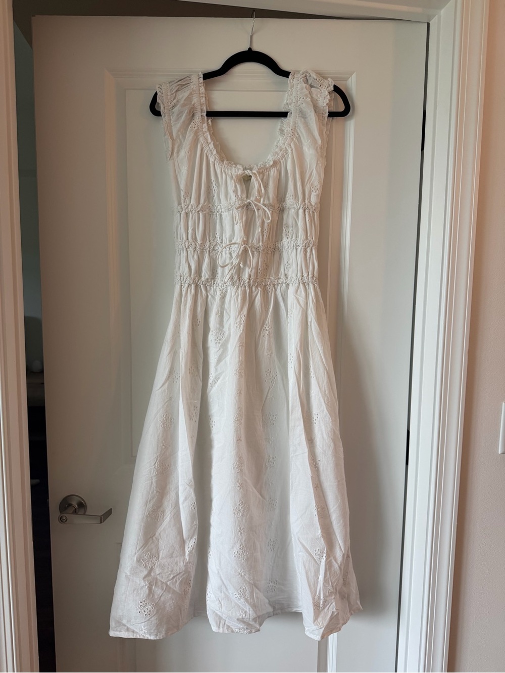 White eyelet dress
